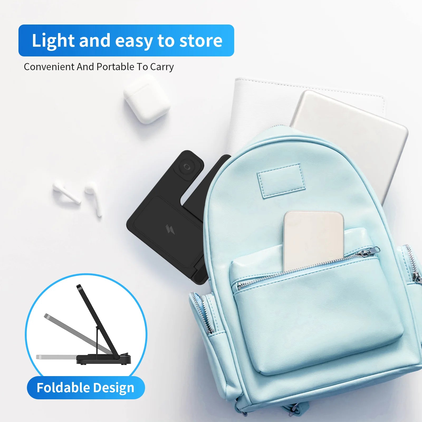 18W Foldable 3-in-1 Wireless Charging Station | iPhone 16/15/14/13 + Watch + AirPods
