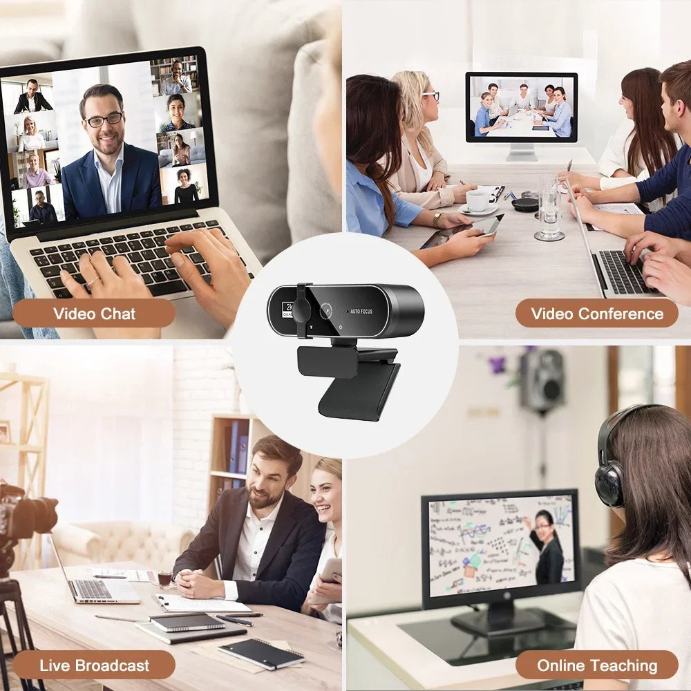 Webcam Lenovo 4K HD 1080P | Autoenfoque | Micrófono Integrado | 30fps | USB PC y Laptop - Firu Total Sales