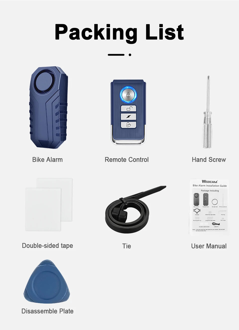 113dB Bike Anti-Theft Alarm with Remote Wireless Anti-Theft Motorcycle Alarm Triggered Vibration Sensor for Electric Scooter