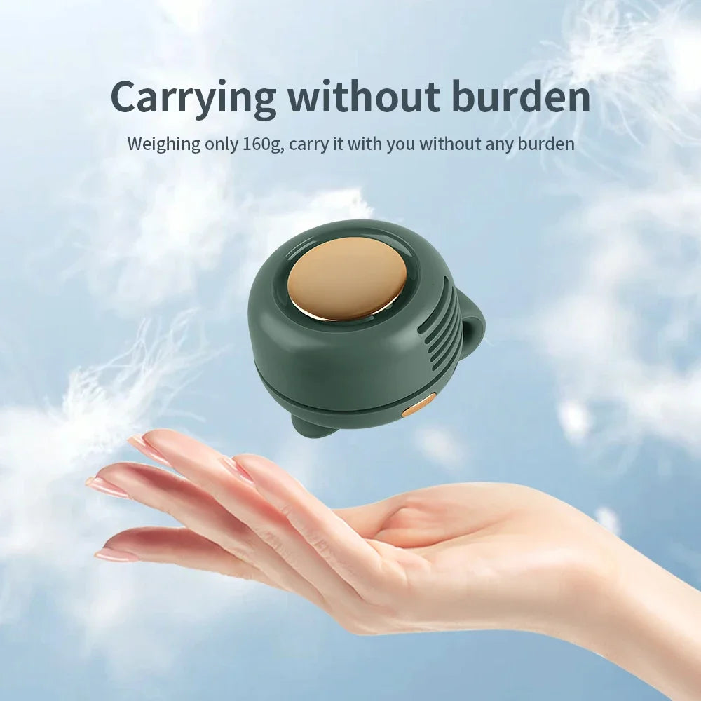 Mini Small Clip Fan Portable Silent Mini Bladeless Electric Fan 3 Speeds Clip-on Charging Fans For Shirt Whirlwind Waist Clips