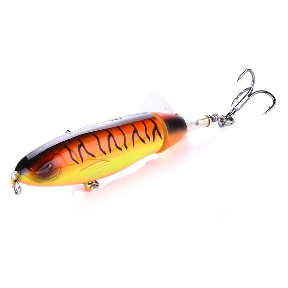 Señuelo Topwater SANMO | 10/14cm | Spinner Popper Lápiz | Hélice Cola Giratoria | 10 Colores | Mar y Lago - Firu Total Sales