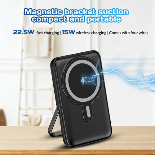 10000mAh Power Bank 15W Magnetic Fast Charging External Battery Wireless Charger with 4lines Cable for iPhone 15/14/13 xiaomi