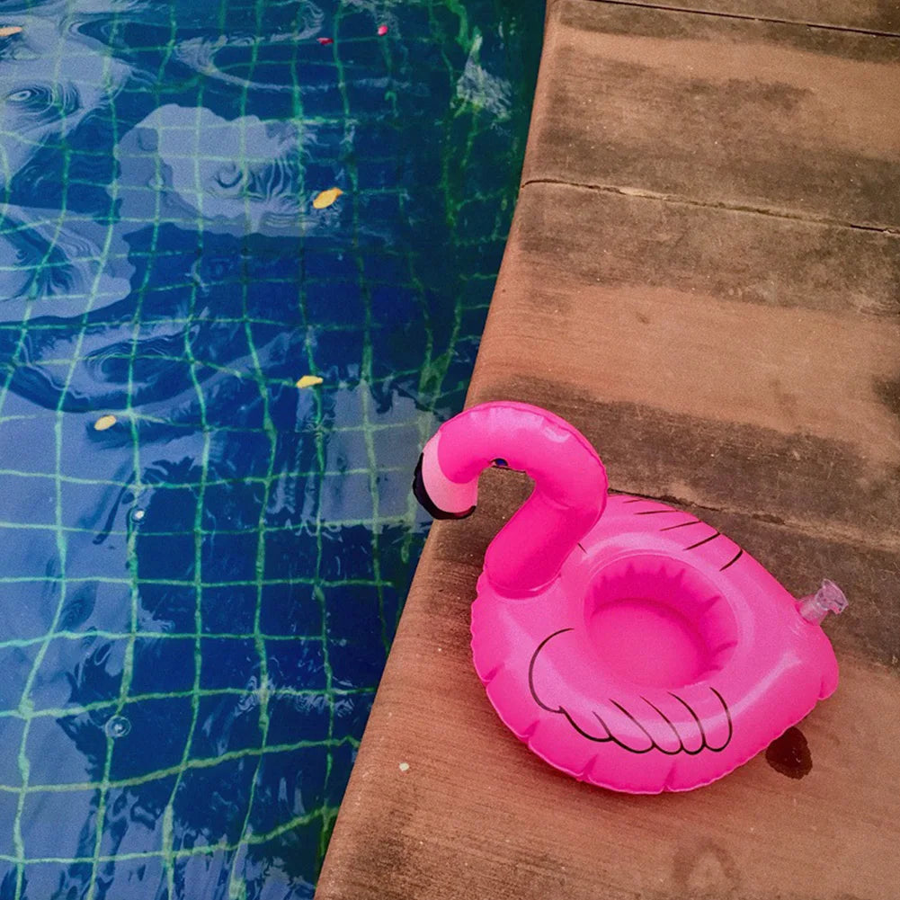 1-20 Pcs Tropical Flamingo Party Decoration Cup Holder Pvc Water Float Inflatable Drink Cup for Adults Pool Drinkware Tray Decor