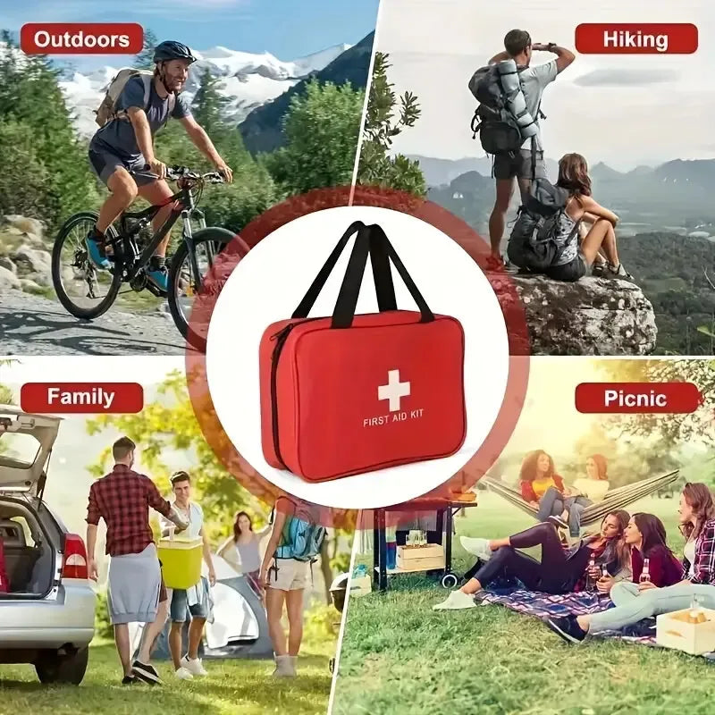 22 piece advanced first aid kit, including bandages, scissors, tweezers - a comprehensive emergency survival kit for families, o