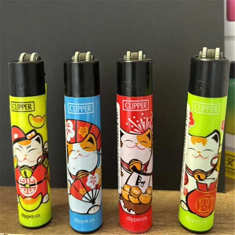 CLIPPER Lighter Retro Grinding Wheel Open Flame Lighter New Inflatable Lighter Cigarette Accessories Men's Small Gifts