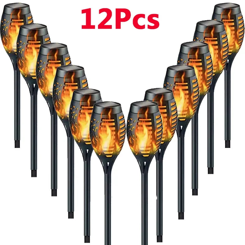 Antorcha Solar LED Efecto Llama IP65 | Decoración Jardín y Patio | 1-12pcs - Firu Total Sales