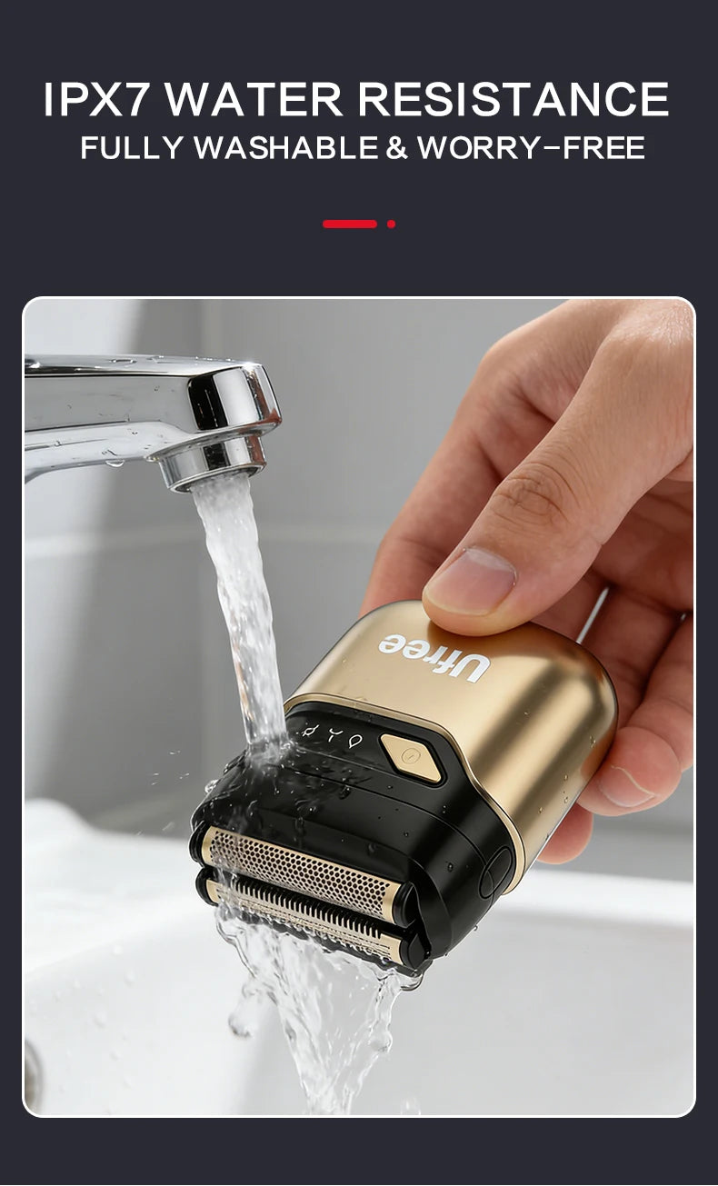 Ufree Foil Shaver for Men, Upgraded Electric Razor, Rechargeable Mens Shaver with 4 Floating Blades, LED Display USB-C Travel R