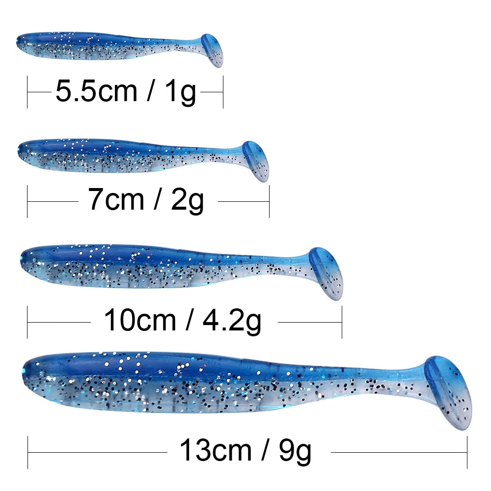 QXO 50 Piezas Señuelos Silicona | Swimbait Shad Wobbler | 7/10/13cm | Pesca Mar, Lago y Río - Firu Total Sales