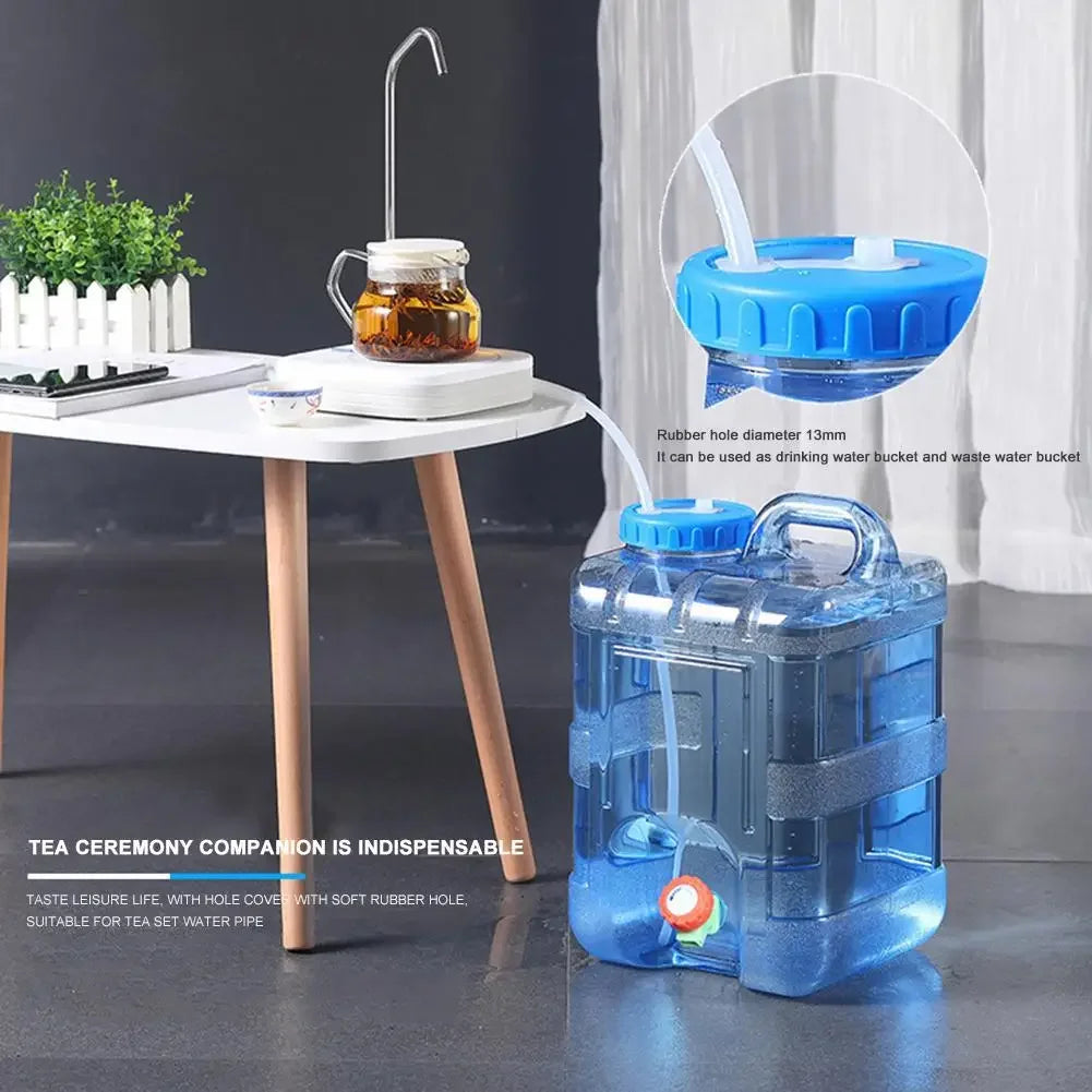 5/8/10//12L Drinking Water Jug with Spigot Multifunction Camping Water Tank Water Storage Container for Hiking Self-Driving Tour