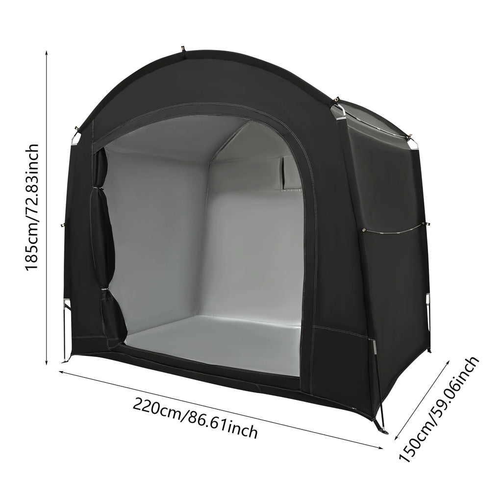 Outdoor 210D Oxford Cloth and Fiberglass Travel Bike Storage Tent for 1-4 Bikes Portable Waterproof Bicycle Shelter Tent Cover