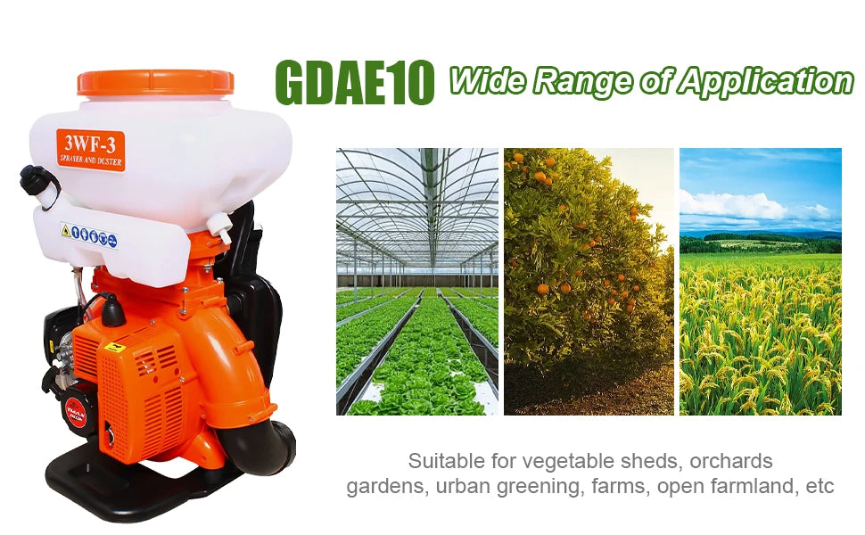 7500RPM Gasoline Power Insecticide Mist Blower, 3WF-3 14L Backpack Fogger Sprayer for Agricultural Mosquito Control