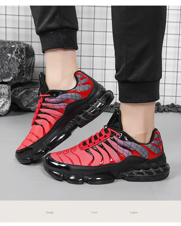 Tenis Hombre Deportivos Ligeros | Dad Shoes | Casual Running | Suela Gruesa | Sin Cordones | Bicolor