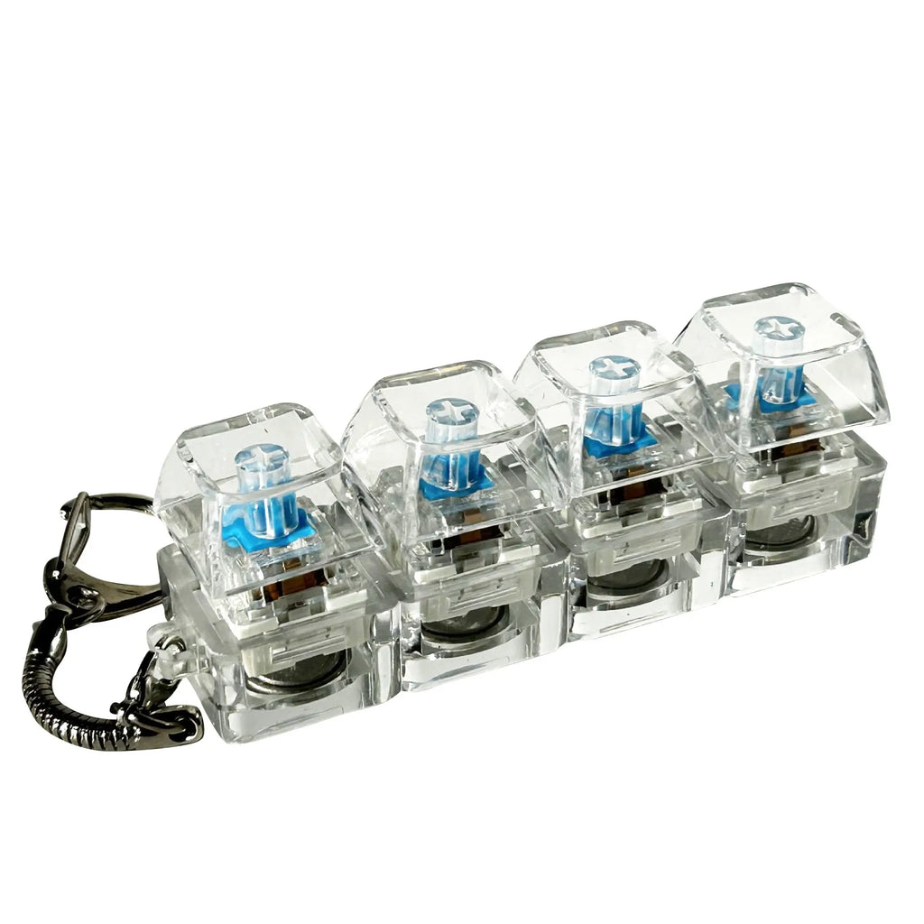 Crystal Keycap Key Bag Pendant Key Height Decompression Toy Luminous Transparent Shaft Decompression Toy Holiday Gift For Friend