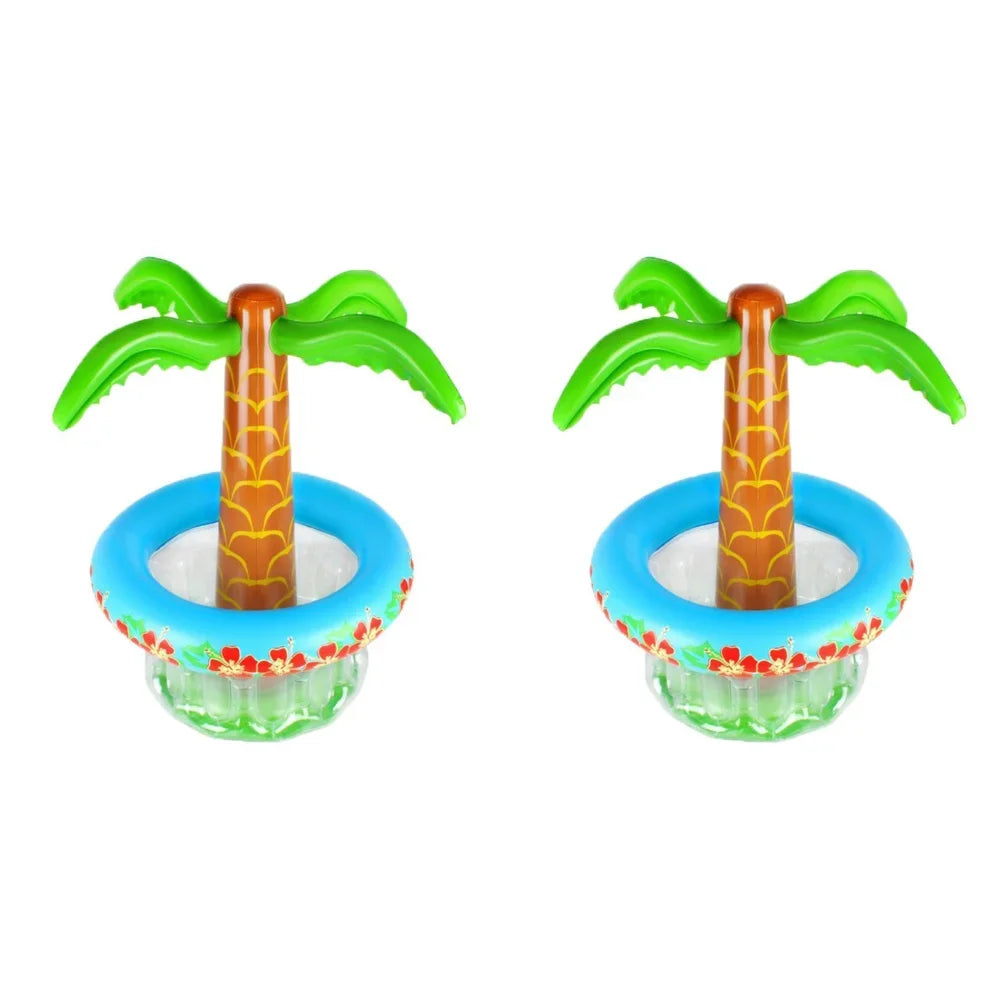 1/2PCS Inflatable Palm Tree Ice Bucket Bear Cooler Drink Holder Hawaiian Birthday Decoration Summer Beach Pool Party Accessories
