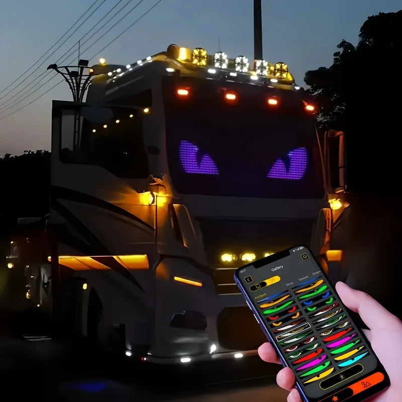 MIMIRGB Pantalla LED Flexible Programable | Devil Eyes | Letrero Desplazable | Tienda y Auto