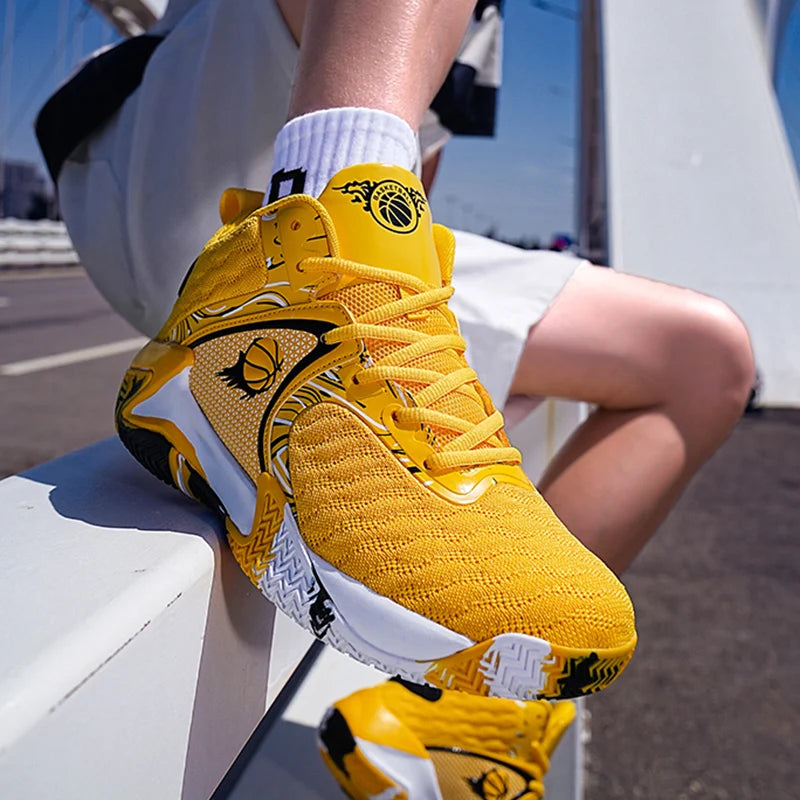 Men's Lightweight Basketball Shoes – Breathable, Anti-Slip, High-Top