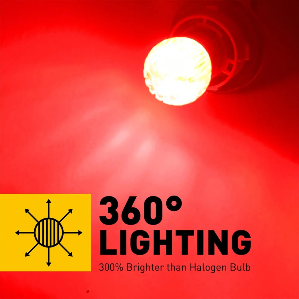 AUXITO 2Pcs BAY15D P21/5W LED Car Rear Tail Light Red 1157 LED Bulbs Auto Driving DRL Parking Brake Lamp 12V Super Bright 7507