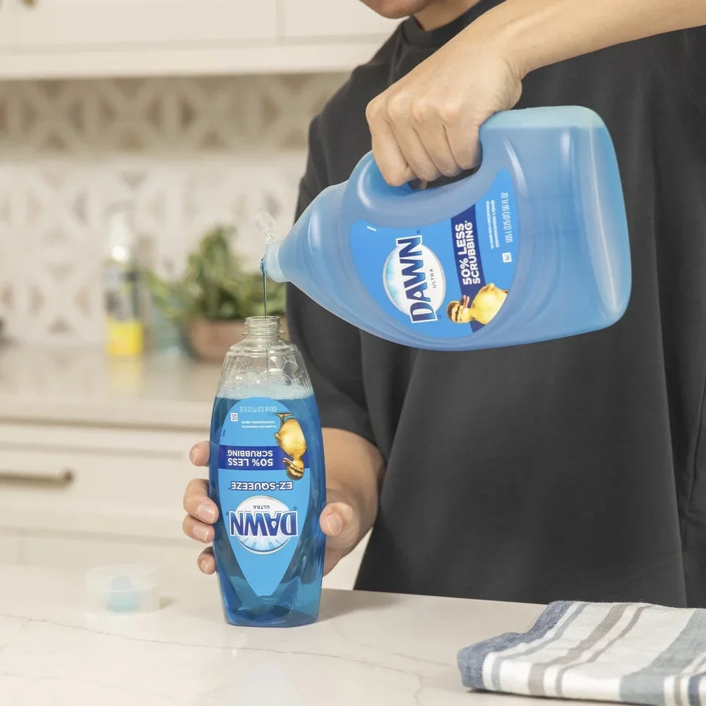 Biodegradable Dish Soap Liquid 38oz Ultra Concentrated Grease Removal Squeaky Clean Safe
