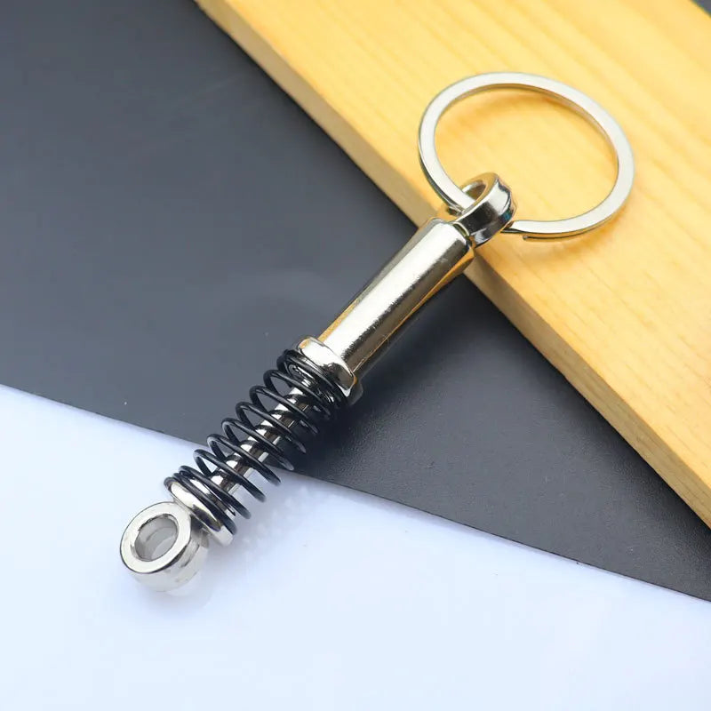 Creative Mini Gear Head Keychain Speed Gearbox Keyring for Car Key Turbo Hub Brake Disc Pendant Shock Absorber Keys Holder Chain