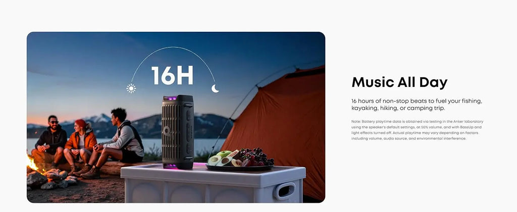 Soundcore Boom 3i by Anker, Compact Outdoor Speaker, IP68 Waterproof, Floating Playback, Saltwater-Resistant  (Refurbished)