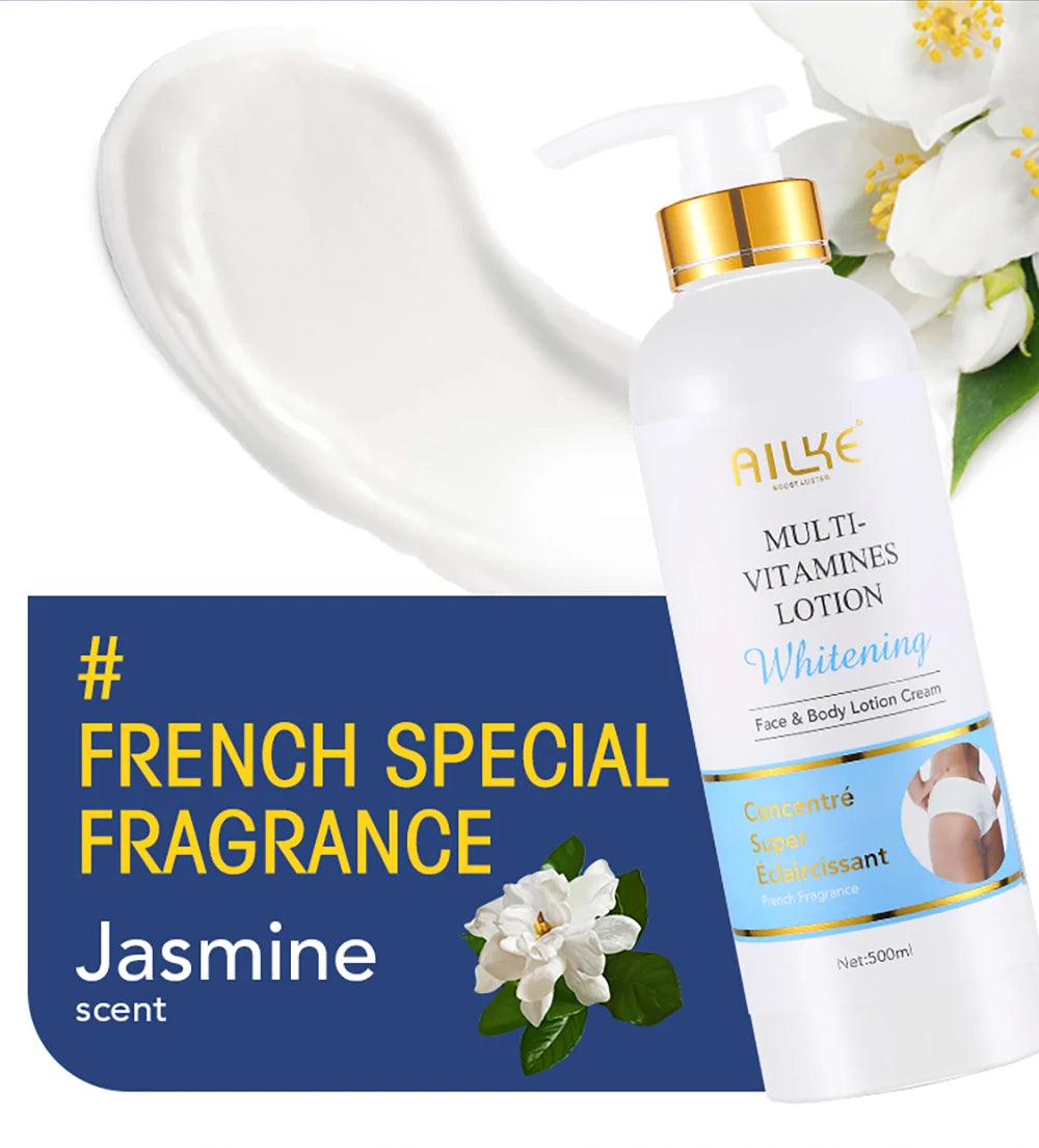 AILKE Natural Multi-Vitamin Lightening Skin Care Kit, Moisturize, Even Toning, Remove Dark and White Spots, Clean & Smooth Skin