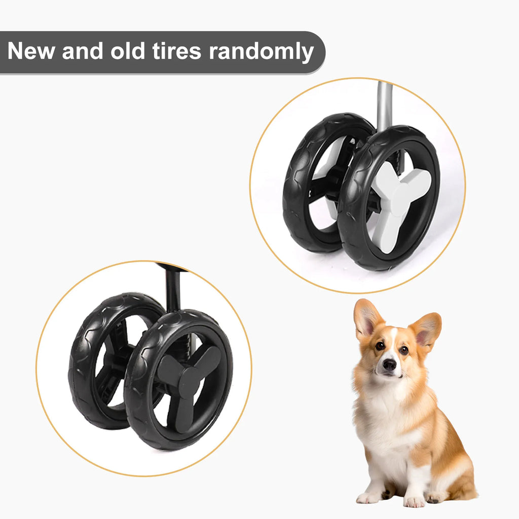 carreola para mascotas perro 3 Wheel Foldable Cat Dog Stroller with Storage Basket, Handle 360° Pet Dog Stroller - Firu Total Sales