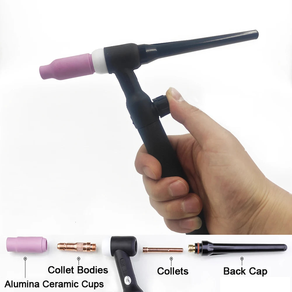 12Pcs TIG Welding Torch Consumable Collect Bodies Ceramic Nozzles Back Cap For WP17 WP18 WP26 Durable Practical Accessories