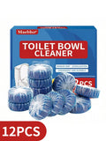 12 Pack Toilet Tank Tablets: Long-Acting Auto-Clean & Deodorizer | Concentrated Formula Fights Tough Stains, Fresh&Hygiene