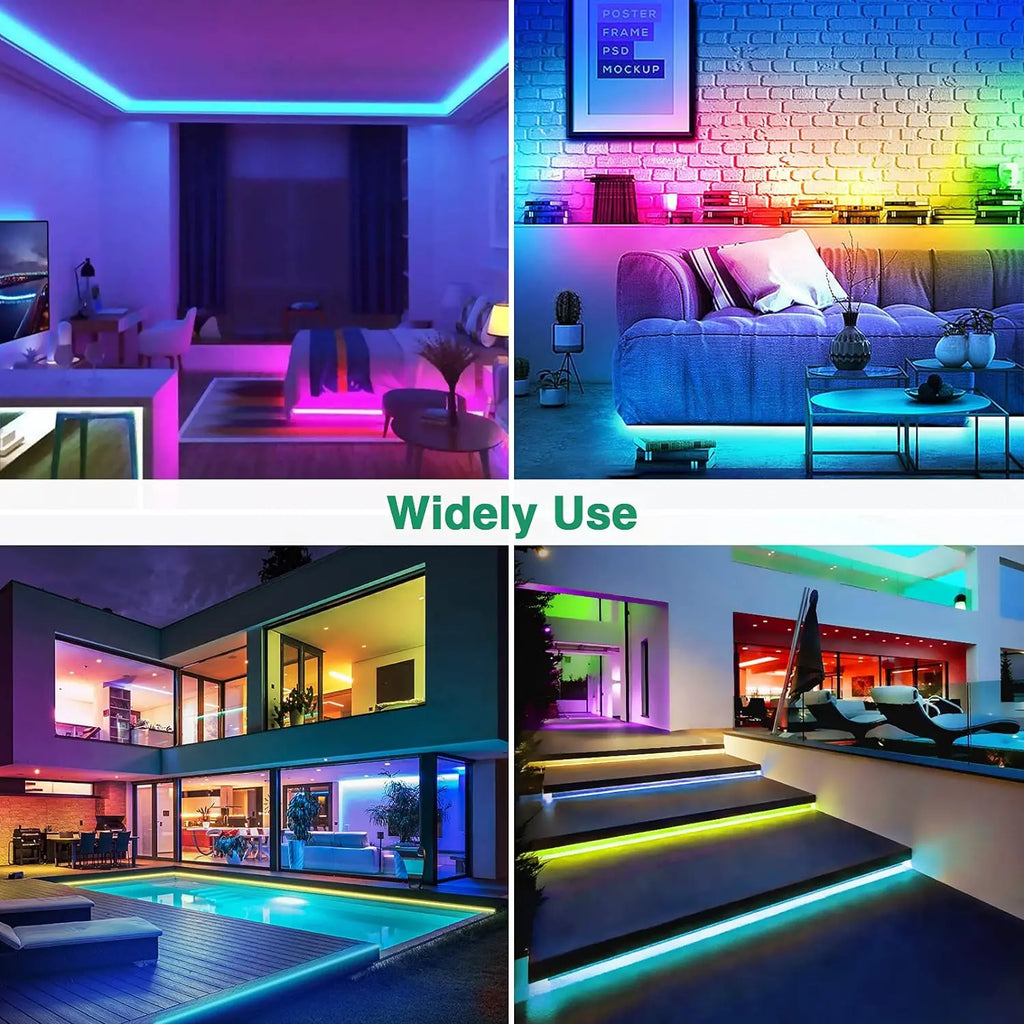 Tira Neón RGB Mexllex 30m/40m | Sincronización Musical | App y Control Remoto | Impermeable | Interior y Exterior - Firu Total Sales