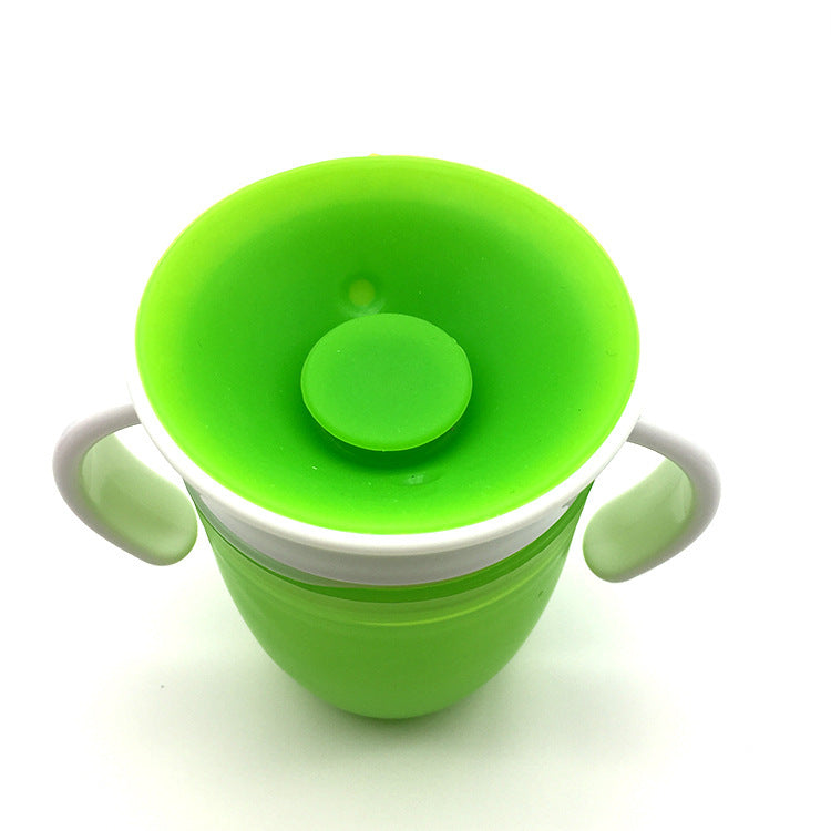 Vaso de Aprendizaje 360° con Doble Asa para Bebé | Tapa Flip | Antiderrame 🍼