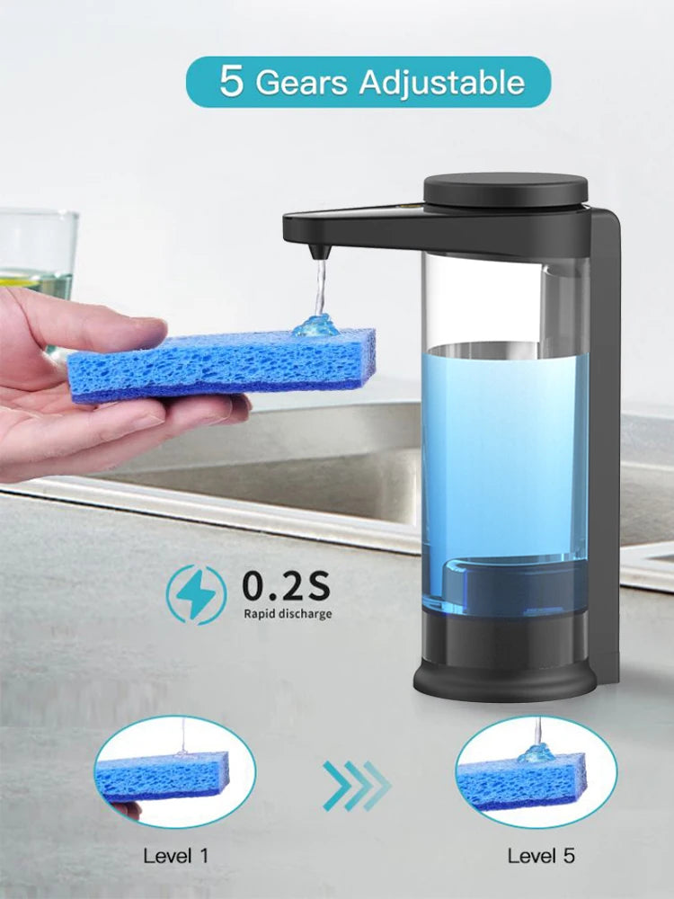 AIKE Automatic Liquid Soap Dispenser For Hands Washing Kitchen Liquid Soap Dispenser Chargeable USB Smart Dispenser For Soap