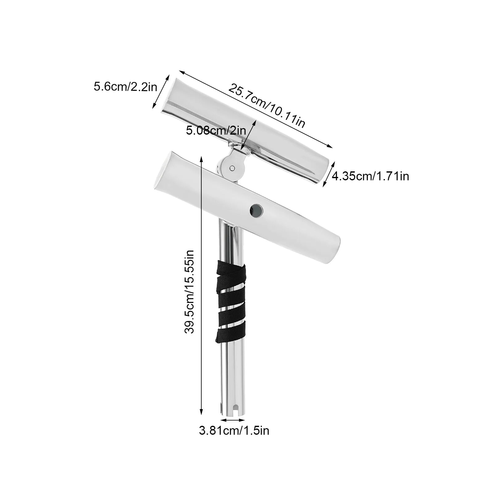 Adjustable Double Angle Fishing Rod Holder for Boats Yachts Stainless Steel Corrosion Resistant and Durable