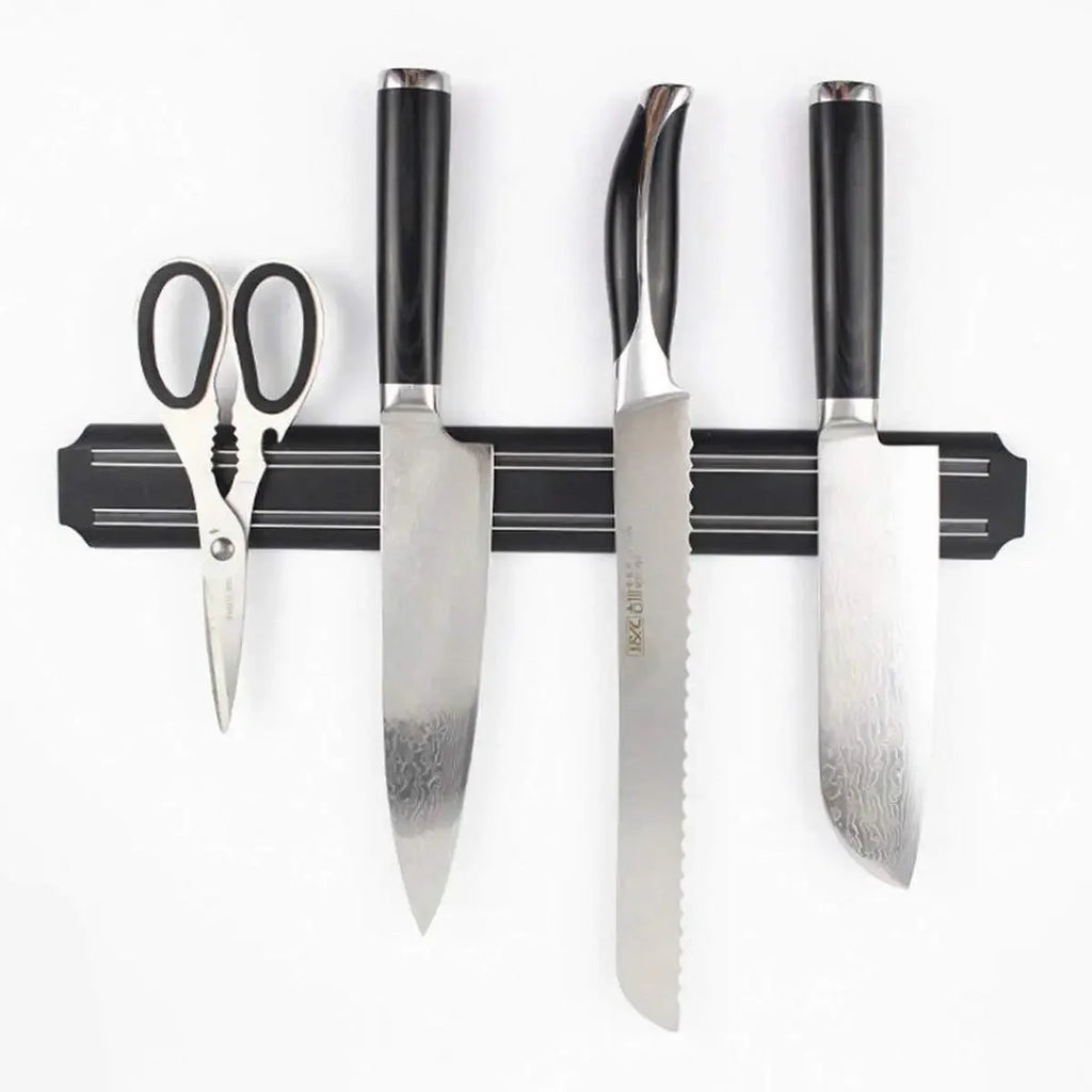 Multipurpose Magnetic Knife Rack Strip Household Kitchen Tools Space-Saving Wall Mounted Magnet Knives Holder With Rack