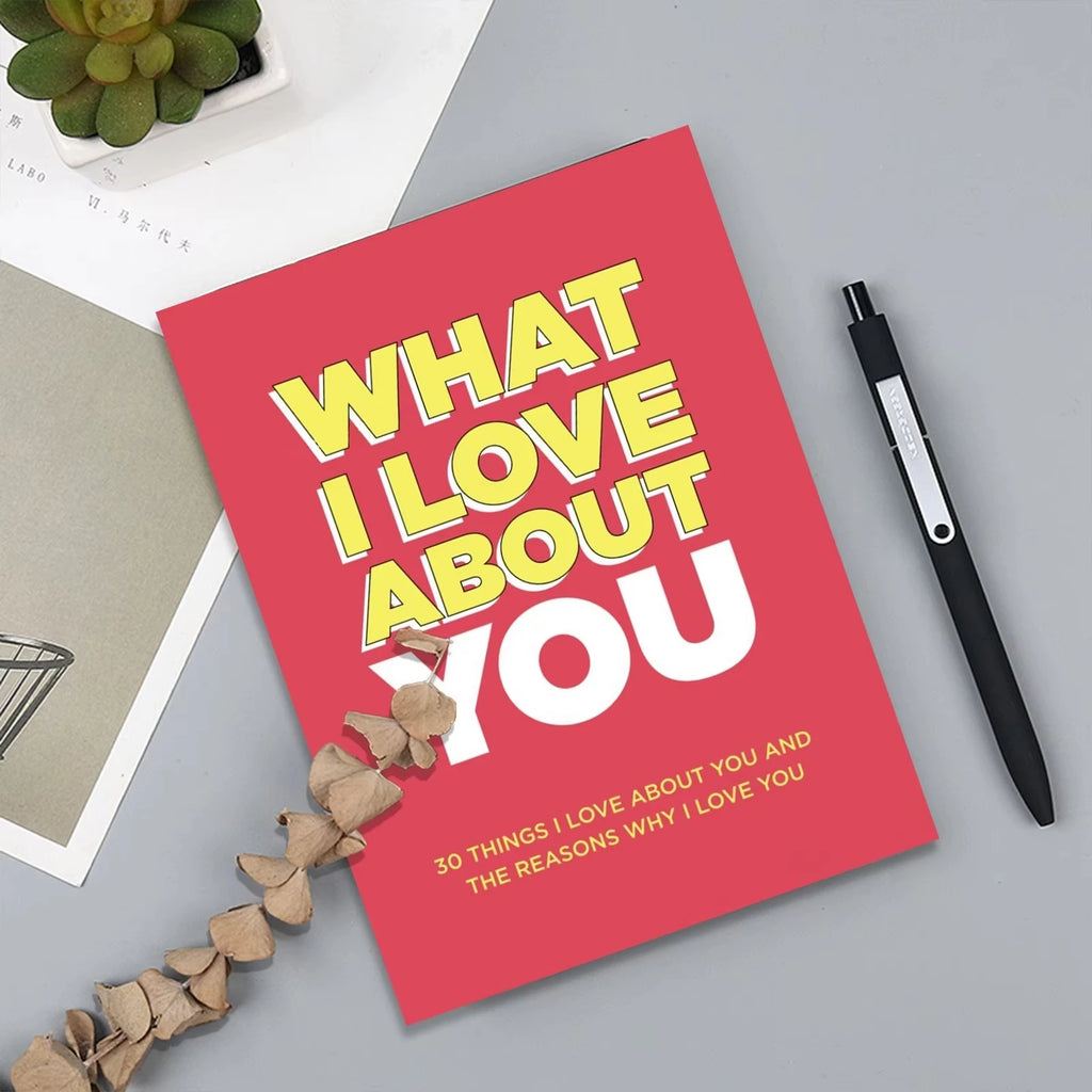30 Things I Love About You Fill-in Gift Book - Heartfelt Reasons Journal for Anniversaries, Valentine's Day, or Just Because Gif