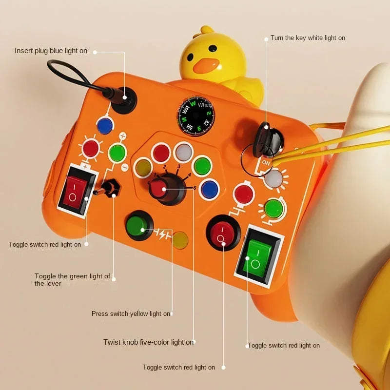 Tablero Sensorial Montessori para Bebés y Niños