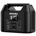 SinKeu E150 Estación Eléctrica Portátil 150W | 122.8Wh LiFePO4 | Solar | AC 110V | Linterna LED | Camping y RV