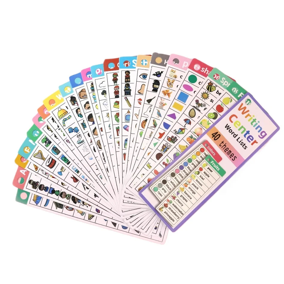40 Themes Word Cards Puzzle Educational Toy Word Flashcards English Student Learning Cards Teacher Teaching Aids Word Cards