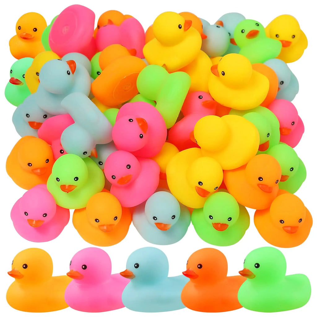 12/24/36/72 Pack Multicolor Mini Rubber Ducks Yellow Rubber Duck Toy Rubber Tub Toys Toys Squeak and Float Ducks