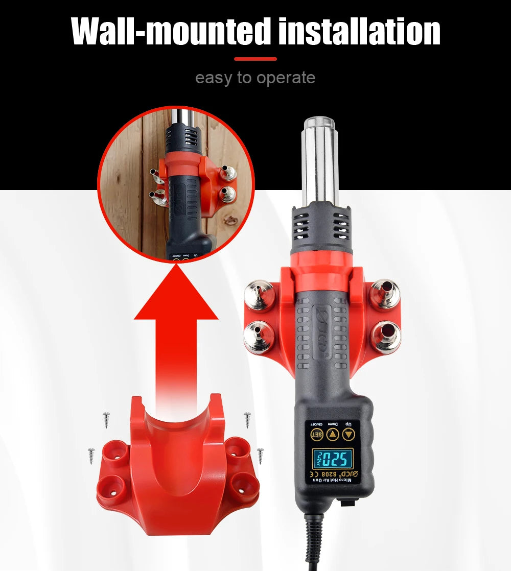 JCD 8208 Heat Gun Micro Soldering Station 750W Soldering Hot Air Gun LCD Digital Hair Dryer For BGA IC Welding Repair Tools