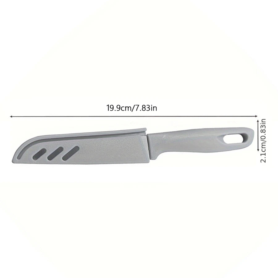 1PC Candy-colored portable fruit knife PP stainless steel thin sharp peeler peel knife kitchen household gadgets