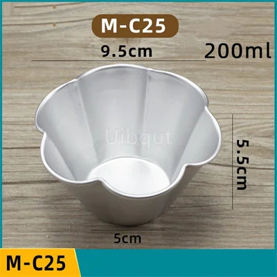 Set 5/10pcs Moldes Mini Acanalados de Aluminio para Pudding y Mousse 🍰