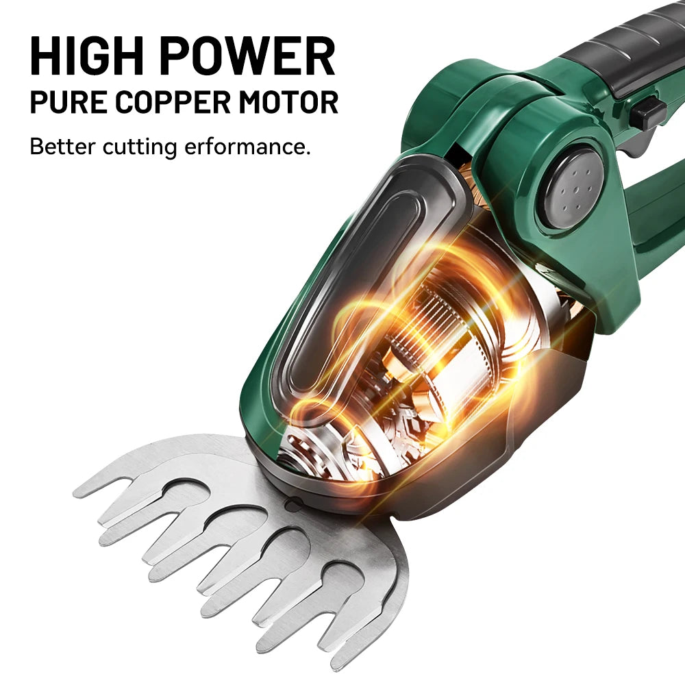 2 in 1 Electric Hedge Trimmer 20000rpm Lawn Mower Garden Shrub Pruning Hedge Pruner Scissors Power Tool For Makita 18V Battery