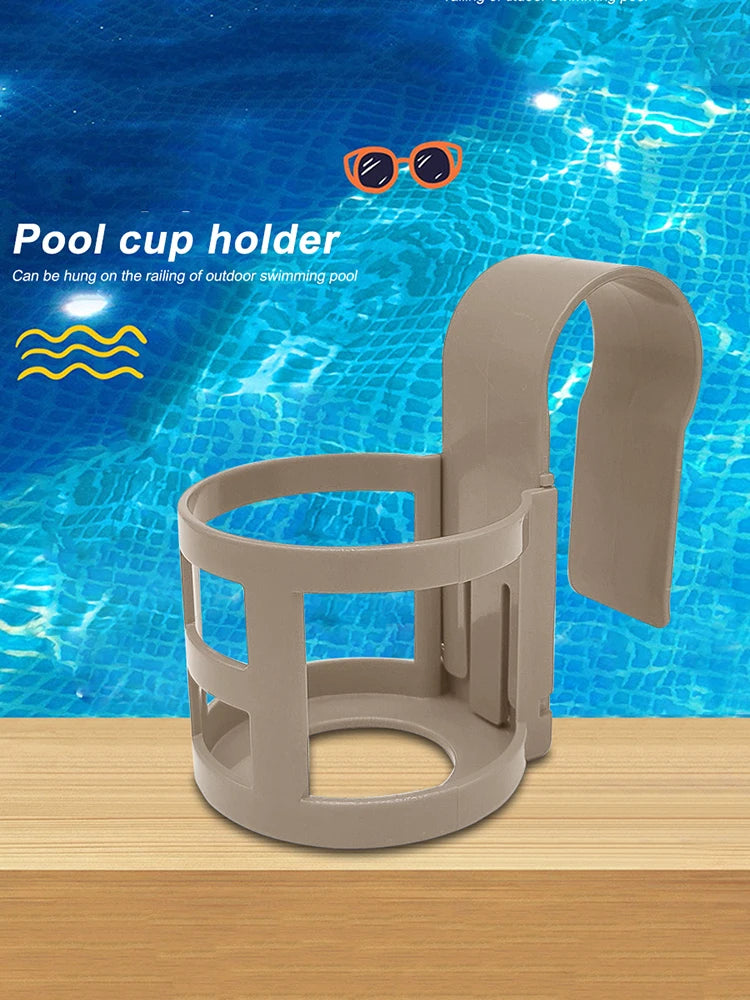 Swimming Pool Side Storage Shelf Reusable Pool Water Cup Hanger Multifunctional Water Cup Hanging Rack for Swimming Pool Party