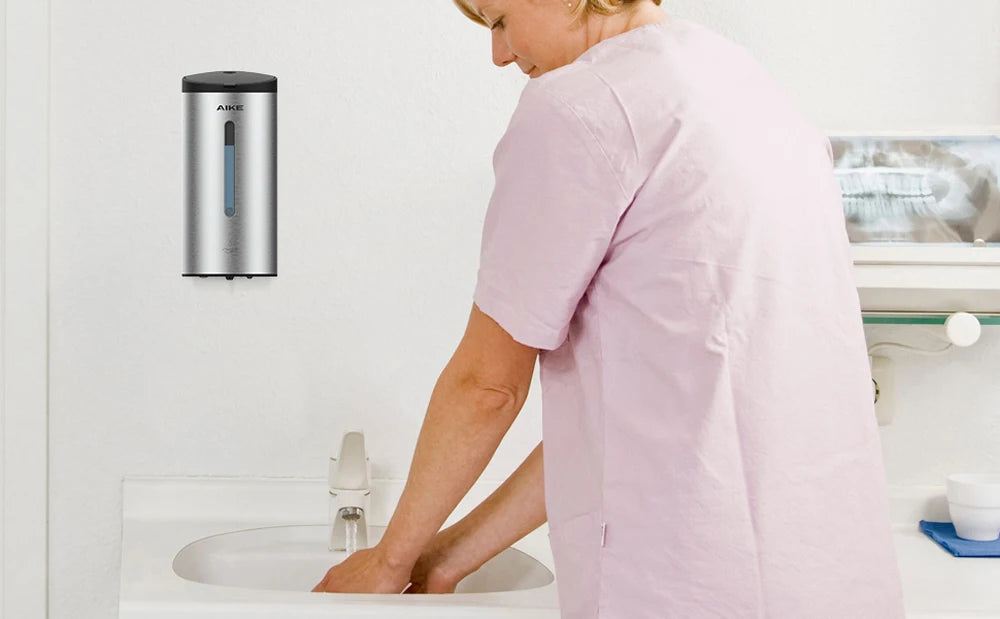 AIKE Automatic Liquid Soap Dispenser AK1205 Wall Mounted Commercial Smart Soap Dispenser For Bathroom Large Capacity 750ML/800ML