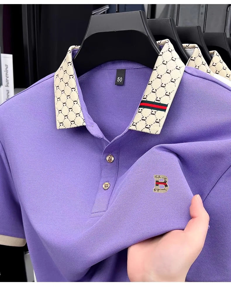 Polo Shirt Lujo Letra B Bordada | Manga Corta | Moda Verano para Hombre 👔
