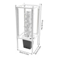 6-Tiers 30 Planting Holes Hydroponics Vertical Growing Kit, Tower Standing Soilless Vegetable Grower with LED & Water Tank
