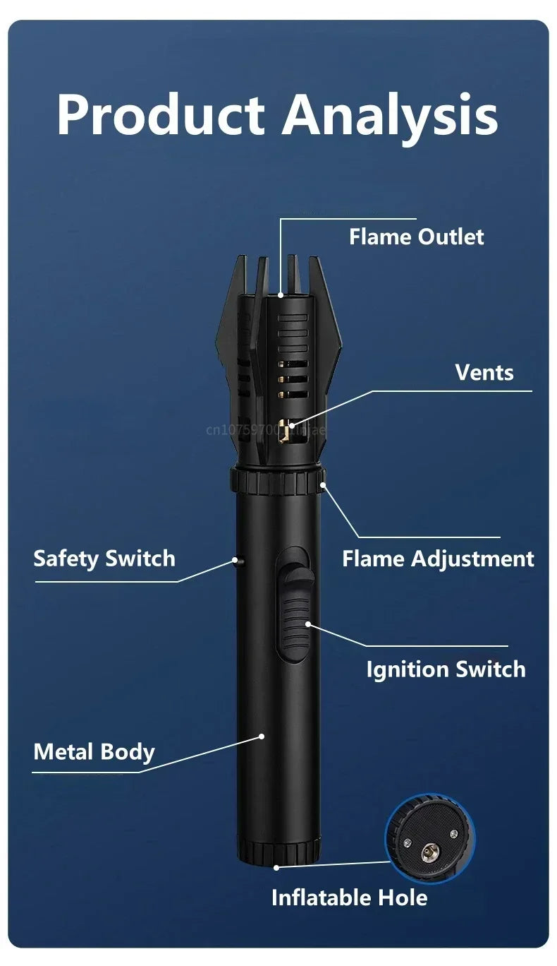 Planet Lightsaber Metal Outdoor Windproof Turbine Torch Jet Lighter BBQ Welding Cigar Tool Butane Gas Lighter 360° Gun