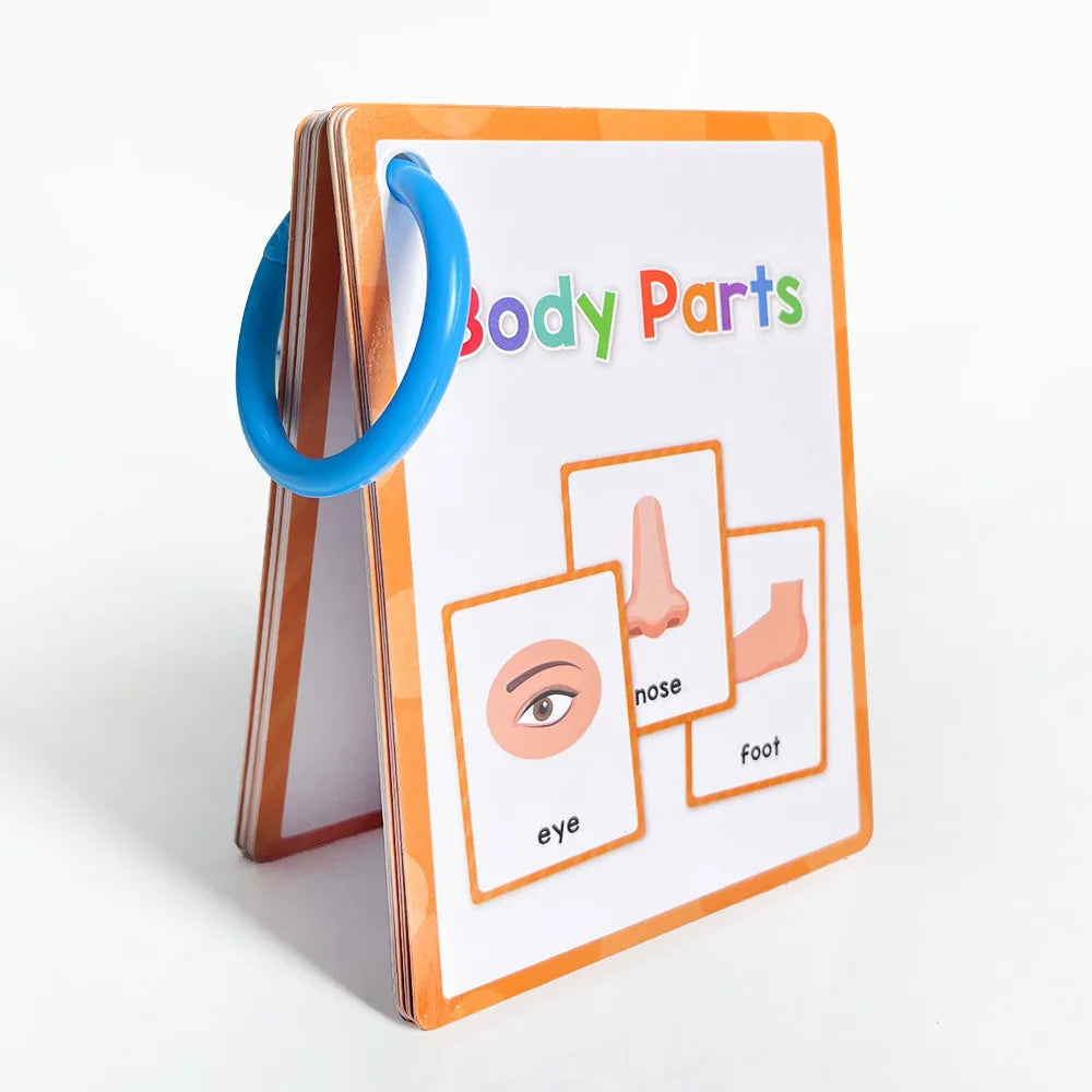 15 Cards Children Body Parts Cognitive Card Montessori toys Flash Cards for kid Education Enlightenment  English learning  Card