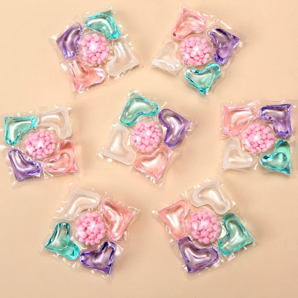 100/50Pcs Multi-purpose Strong Detergent 5 in 1 Detergent Liquid Capsule Ball Laundry Scent Fragrance Beads for Home Dormitory