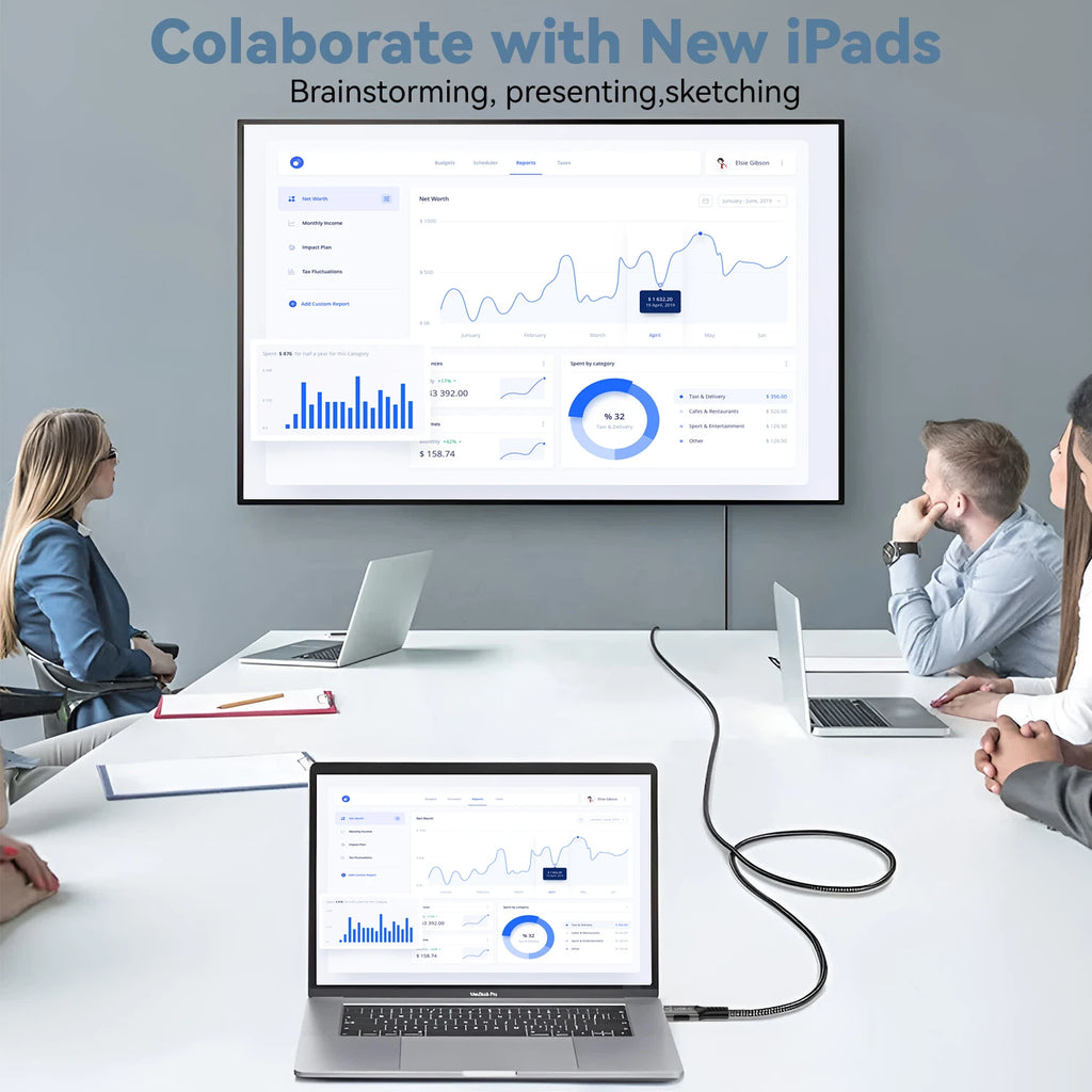 Adaptador USB-C a HDMI 2.1 | 8K@60Hz / 4K@120Hz | Thunderbolt 3/4 | MacBook Pro/Air, iPad, iMac